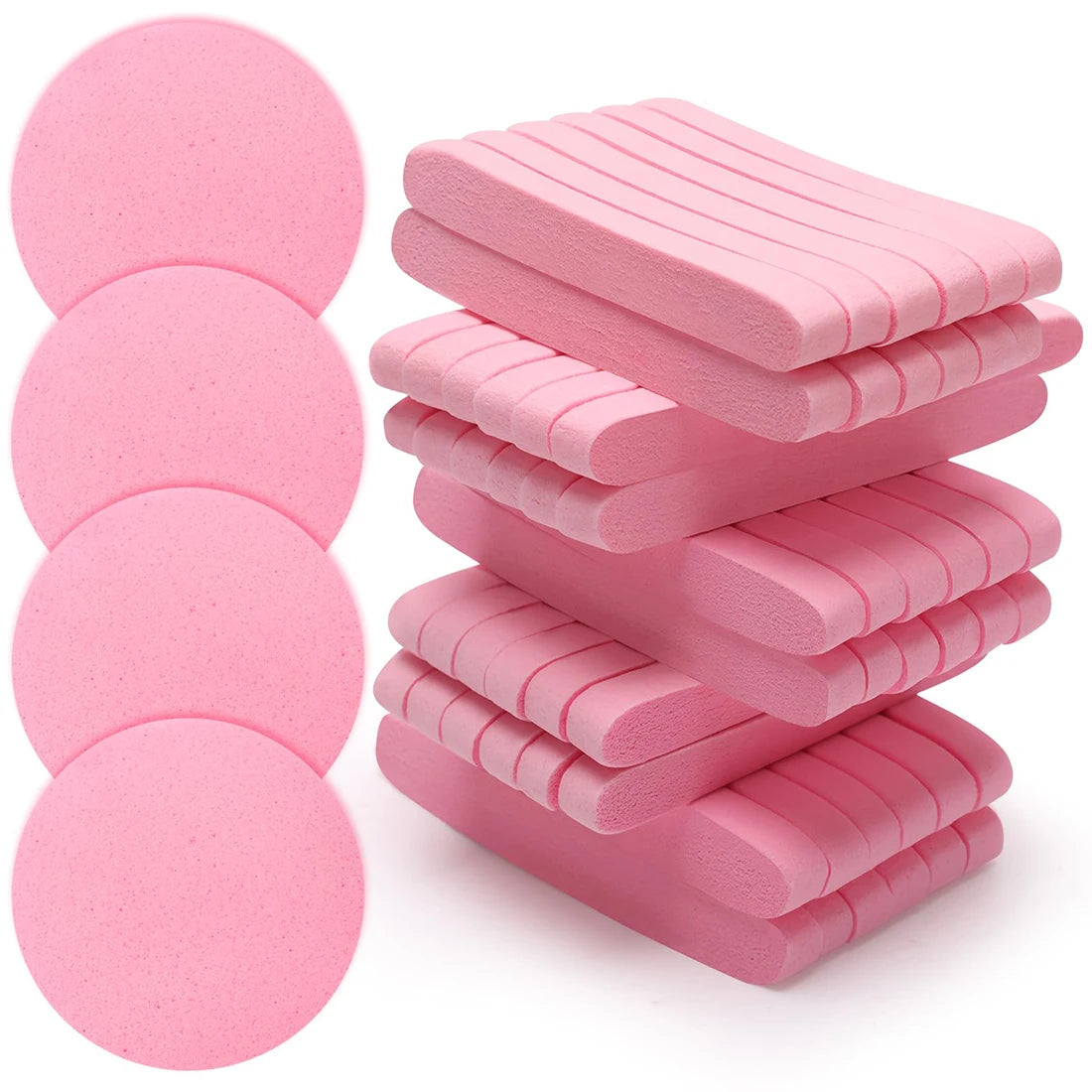 12PCS Facial Sponge Compressed, Face Cleansing Sponge Cosmetic Wet Puff Dry Wet Makeup Facial Sponge Round Wash Face Sponges