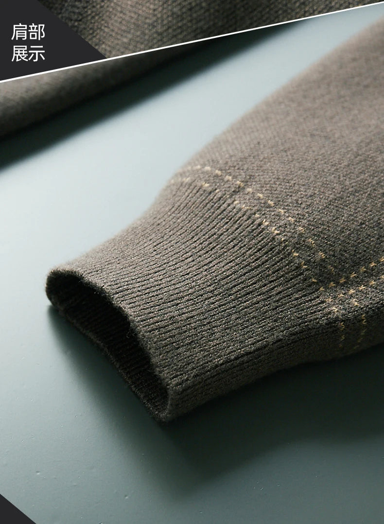 Fall/Winter New Men's Wool Cardigan Jacket Knitted Outer Cashmere Sweater Men's Wear