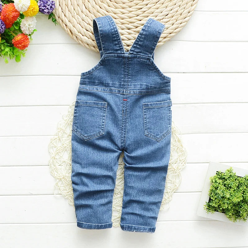 IENENS Boy Girl Overalls Toddler Clothes Child Jumpsuit Infant Denim Dungarees  Spring Autumn Baby Soft Jeans