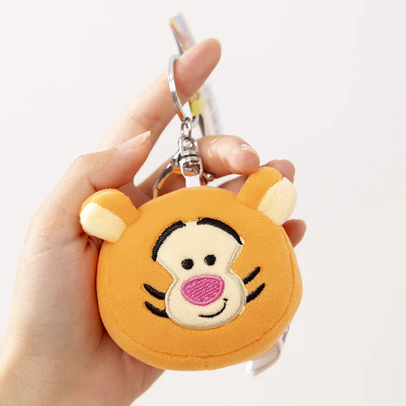 Kawaii Pooh Bear Piglet Tigger Mickey Mouse Minnie Mouse Plush Small Pendant Lovely Keychain Small Decorations