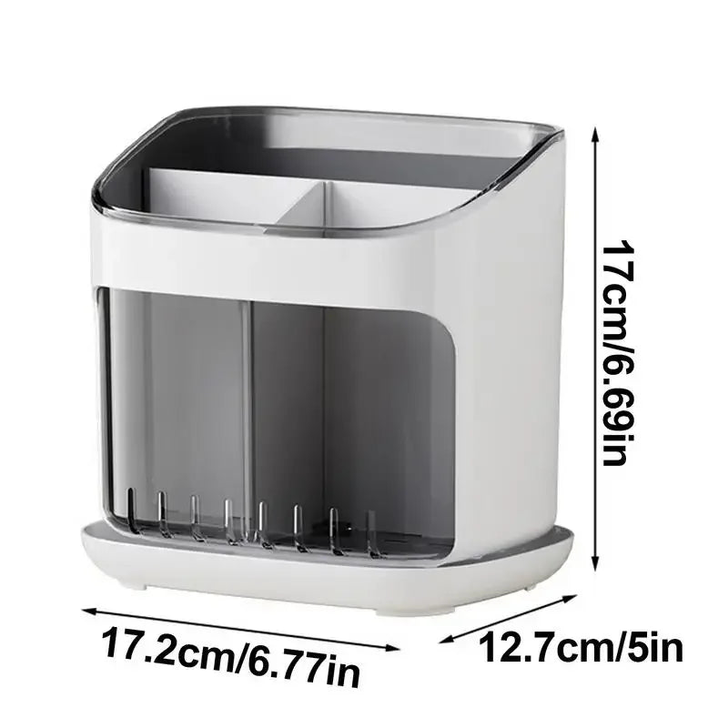 Utensil Holder Cutlery Drainer Kitchen Tableware Storage Bucket Plastic Chopstick Spoon Storage Rack Detachable Kitchen Tools