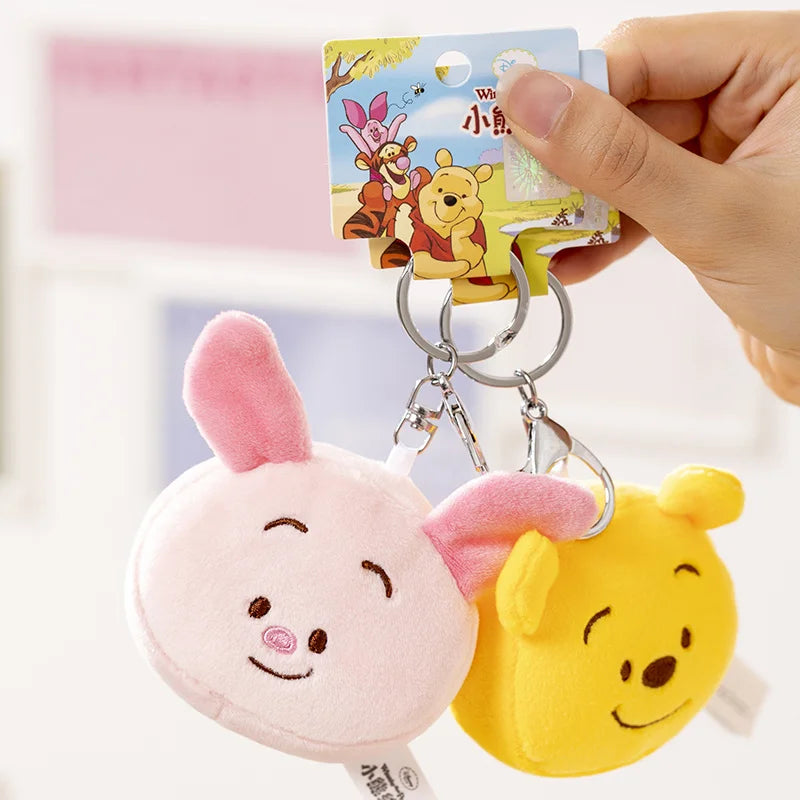 Kawaii Pooh Bear Piglet Tigger Mickey Mouse Minnie Mouse Plush Small Pendant Lovely Keychain Small Decorations