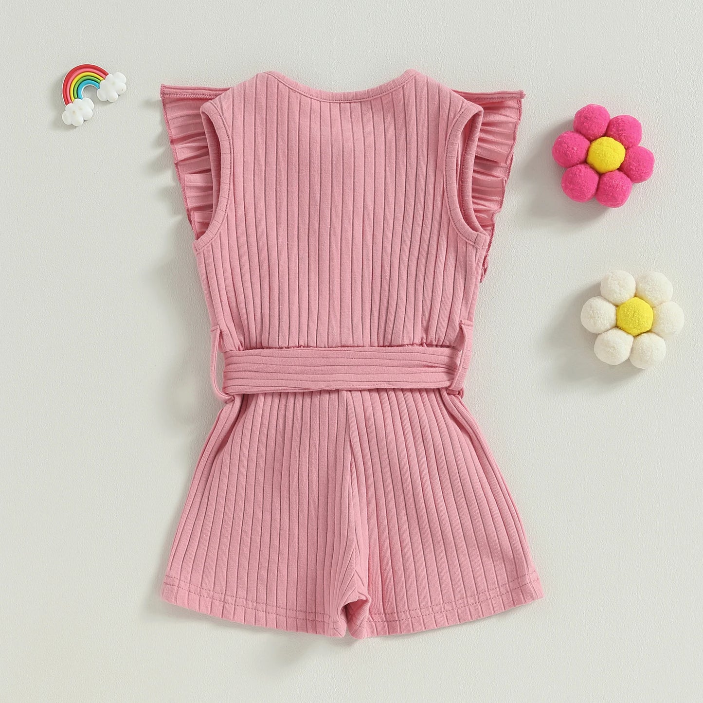 New Summer Toddler Kids Baby Girls Dress Princess Ruffle Sleeve Romper Cotton Outfits Jumpsuit Playsuit Kids Clothes