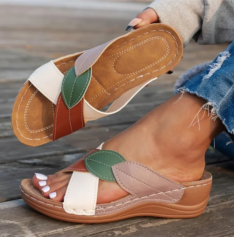 Summer Women Sandals Shoes Party Ladies Shoes Slides Sandals Ladies Wedge Sandals Woman Non-Slip Footwear Women Slippers Female