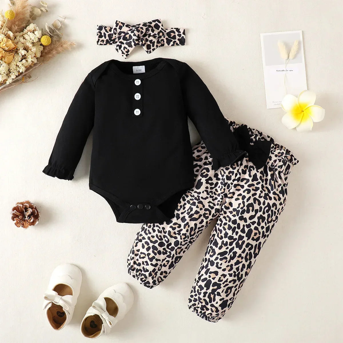 0-24M Newborn Infant Baby Girls Ruffle T-Shirt Romper Tops Leggings Pant Outfits Clothes Set Long Sleeve Fall Baby Clothing