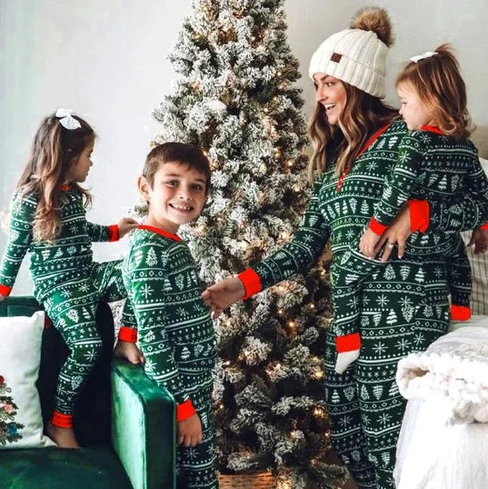 Family Christmas Matching Pajamas Set Xmas Adult Kids Mother And Daughter Father Son Sleepwear Baby Family Look Outfits