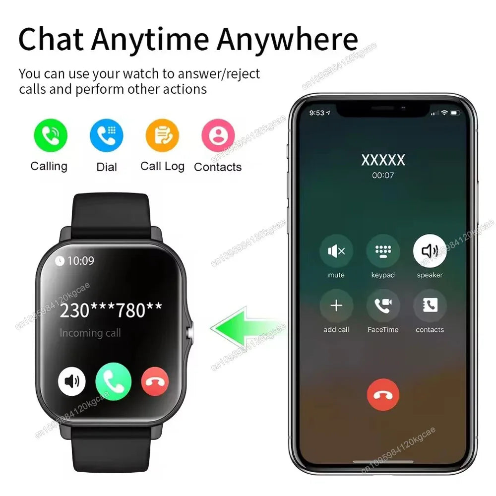 [Smart Watch, Wireless] Wireless Men'S And Women'S Smart Watch, 1.83'' Full Screen Touch, Dialing/Answering Calls Pedometer Hw12