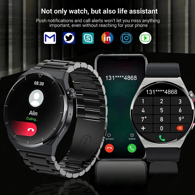 New NFC Smart Watch Men GT3 Pro AMOLED 390*390 HD Screen Heart Rate Bluetooth Call IP68 Waterproof SmartWatch For Huawei Xiaomi