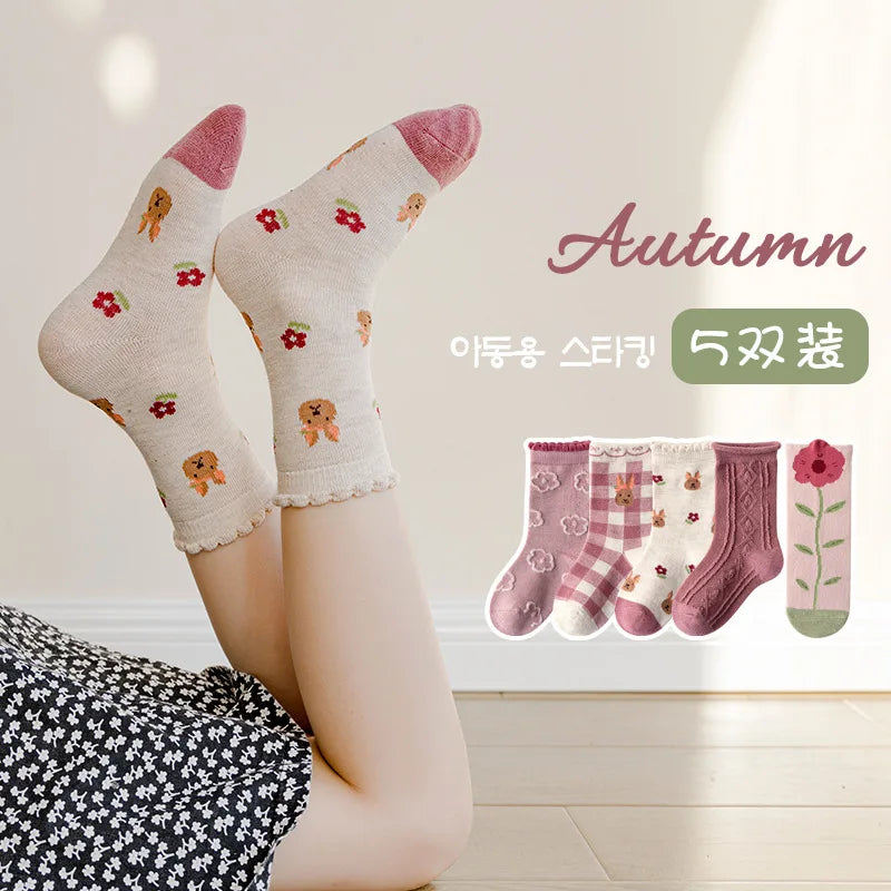 1-12Y Kids Socks Girls Socks Sweet Fancy Lace Sock Baby Toddler Spring Autumn Winter Cotton Socks Children