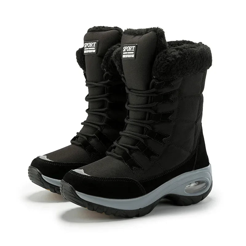 Winter Women High Quality Warm Snow Boots Lace-up Comfortable Ankle Outdoor Waterproof Hiking 2024 Botas De Invierno Para Mujer