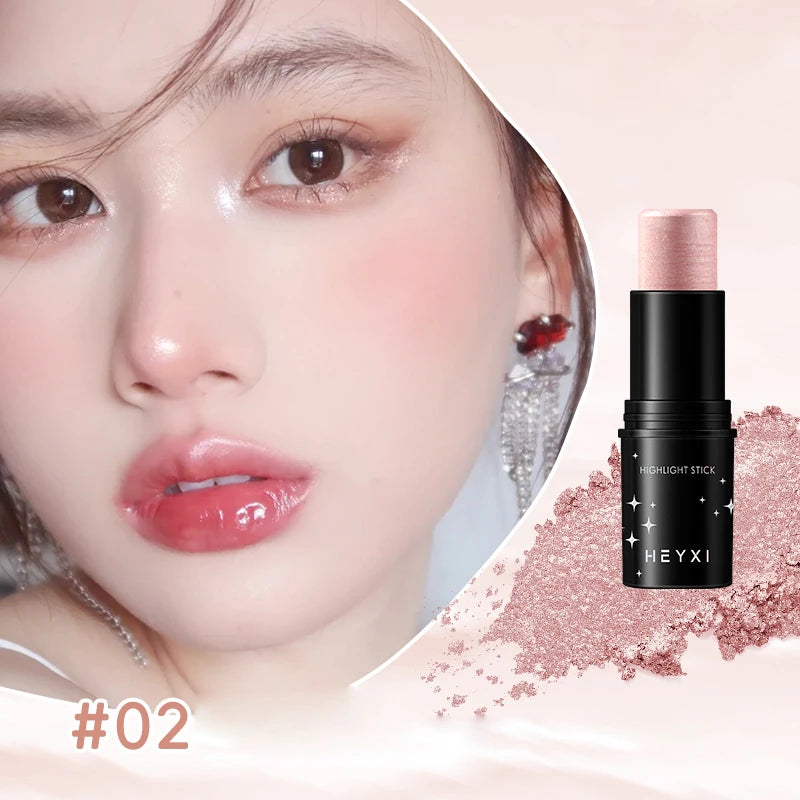 High gloss grooming stick, waterproof and sweat resistant, available in multiple colors, natural three-dimensional makeup look
