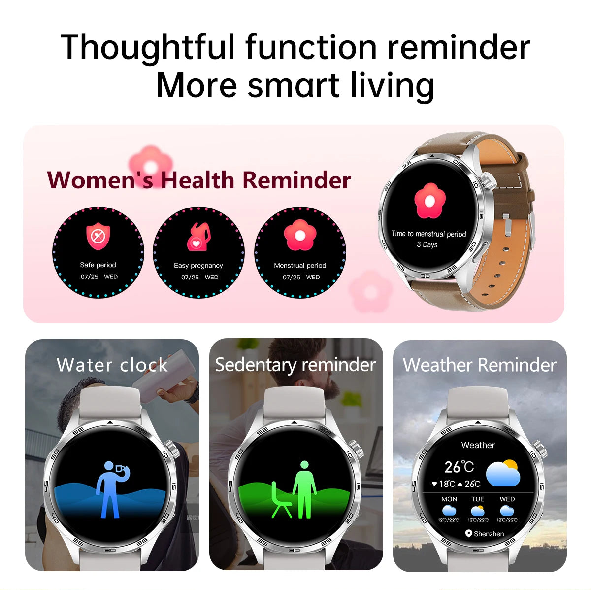 2024 New GPS Smart Watch Men For Huawei Watch GT5 Pro 360*360 HD Screen Bluetooth Call NFC IP68 Waterproof Heart rate Smartwatch