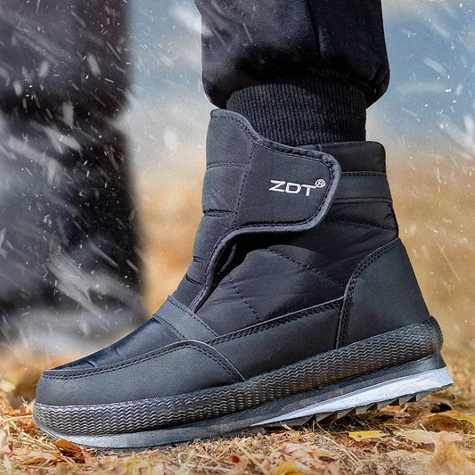 -40°C Winter Thicken Warm Men's Snow Boots Outdoor Waterproof Comfort Cotton Shoes Cold Resistant Non-slip Platform Ankle Boots