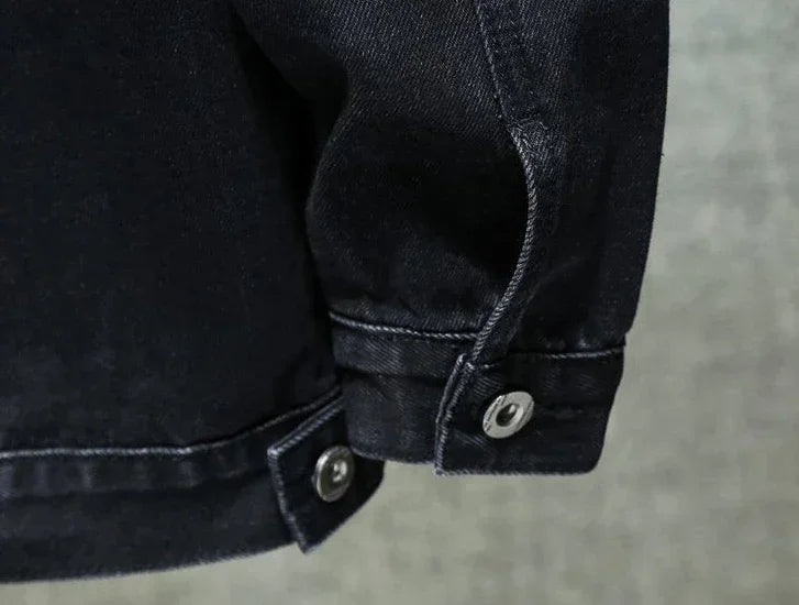 Denim Jackets Man Autumn Cargo Jeans Coat for Men Black Low Price Clothing of Fabric on Board Elatic Designer Korean Style G