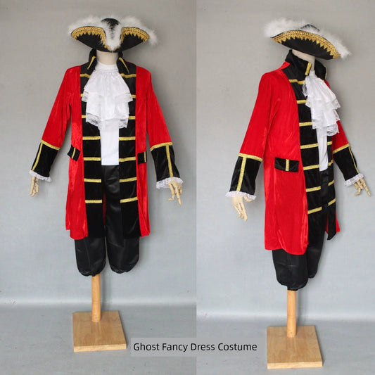 Halloween Pirate Costume Pirate Ship Captain Retro Medieval Duke Earl Adult Duke Costume