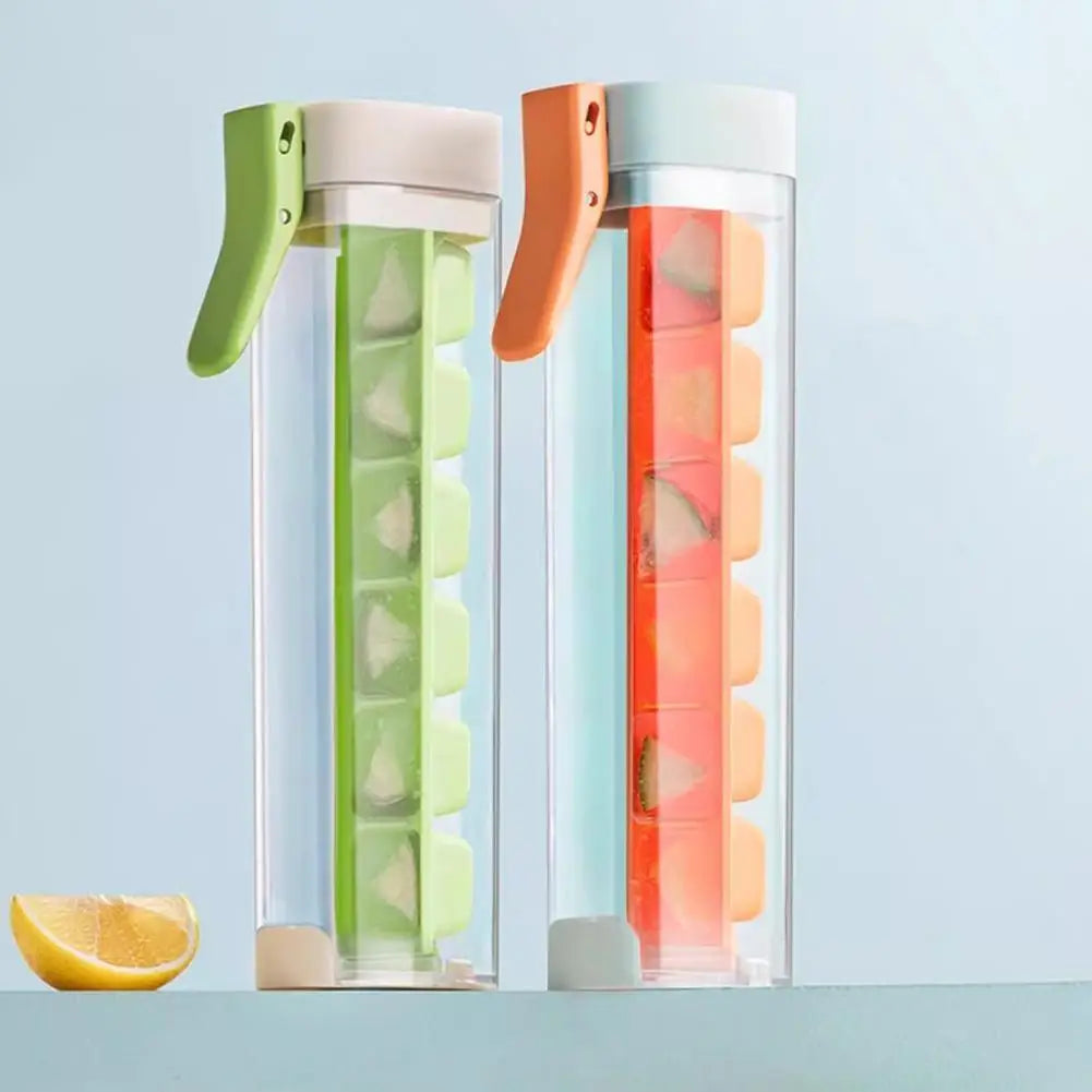 Food Grade Silicone Ice Cube Mold with One‑Press Storage Box Whiskey Ice Cube Maker for Home Bar Kitchen Tools