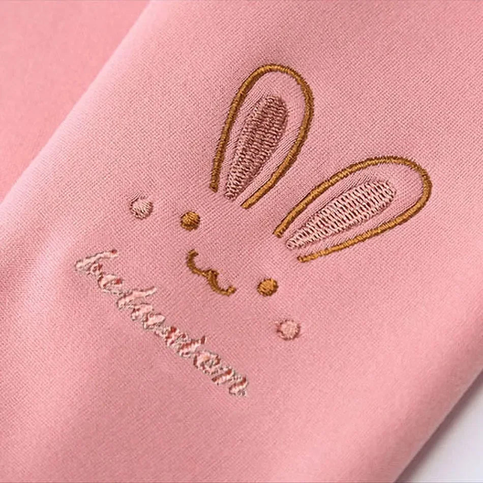 Clearance_3-8 Years Girl Leggings Baby Bunny Pants Kids Autumn Winter Thermal Tights Children Fleece Lined Fashion Trousers Casu