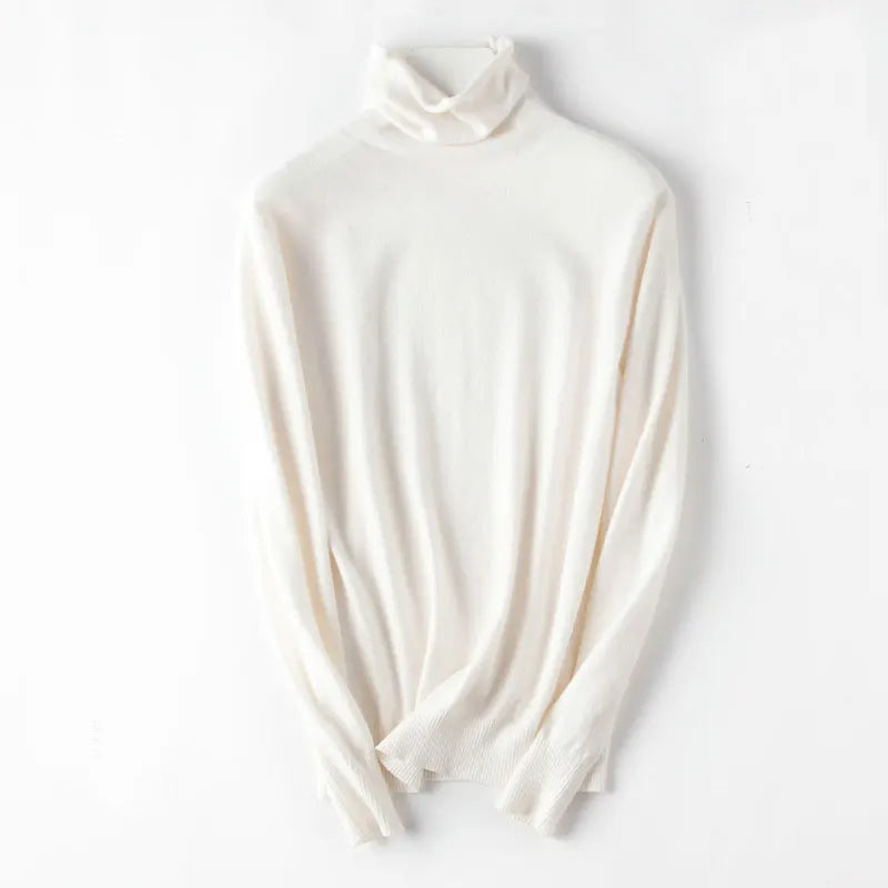 2026 Women Sweater Femme Autumn Turtleneck Sweater Pink Soft Material Women White Sweater jumper Pullovers Tricot Pull Femme