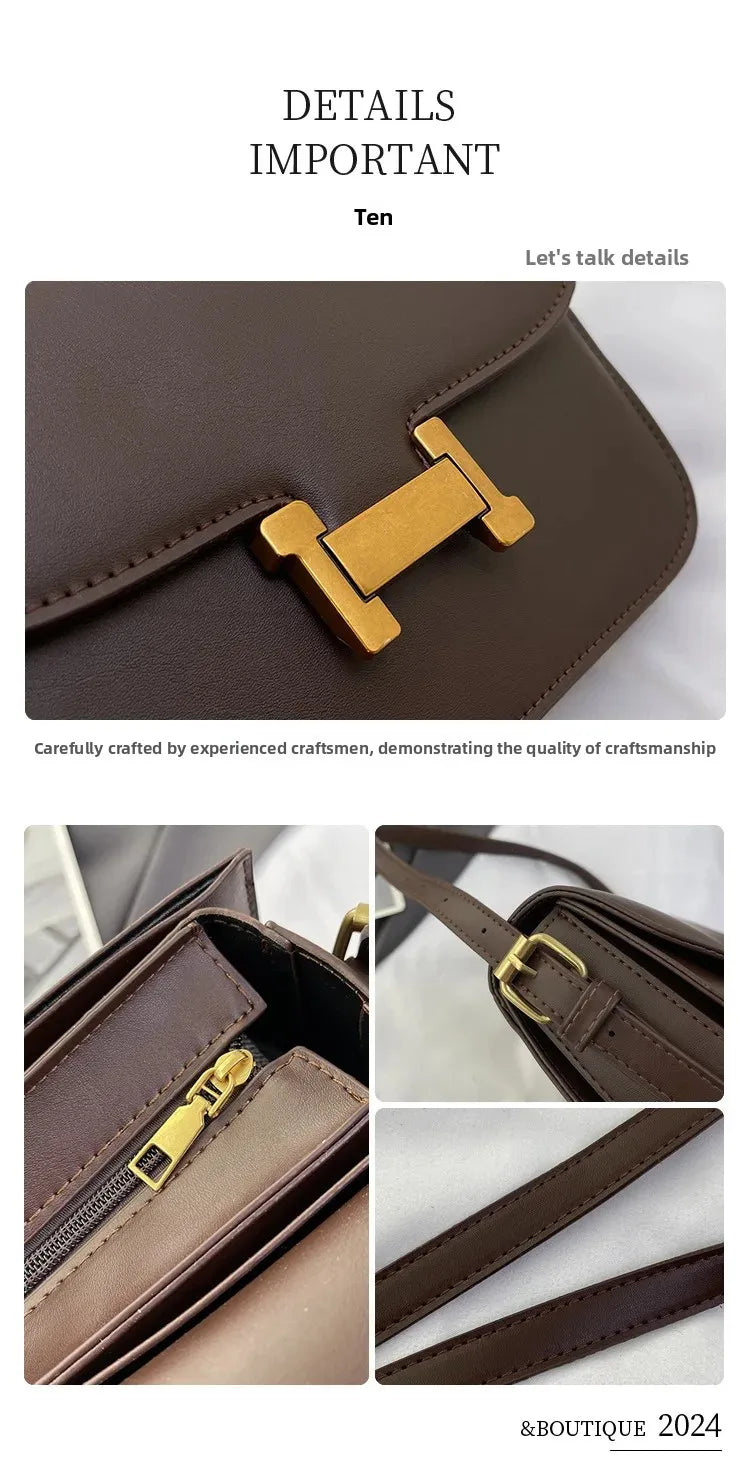 Fashion RetroSingle Shoulder BagsFor WomenCasual CommuterSmall Square BagsCrossbody BagHigh Sense Versatile Handbags