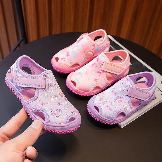 Kids Shoes Summer New Breathable Hollow Out Girls Shoes Beach Sandals Indoor Baby Toddler Soft Sole Non-slip Casual Shoes 크록스