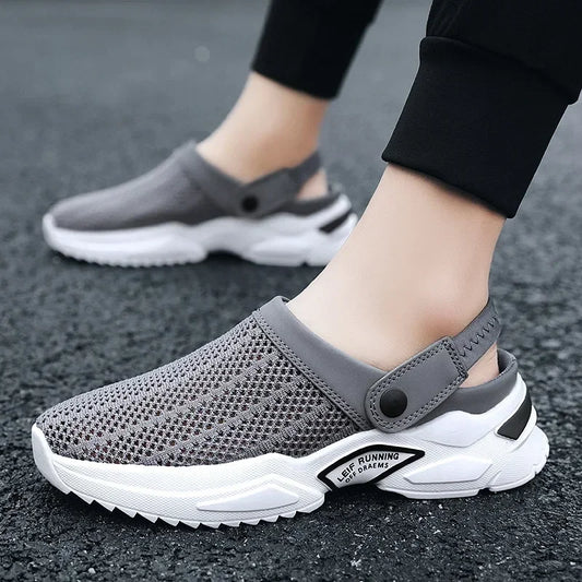 Men Sandals Platform Sandals Designer Mesh Mules Breathable Padded Beach Slippers 2024 Slip on Lightweight Men Sneakers