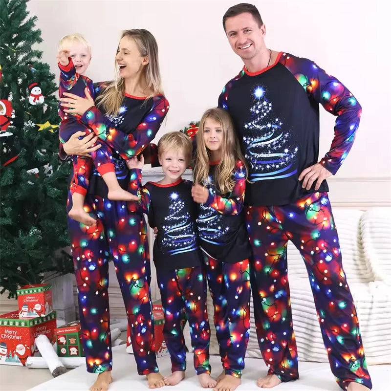 Christmas Family Pajamas Adults Kids Matching Outfits Cute Loose Sleepwear Mother Daughter Father Don Baby Romper Xmas Look Pjs