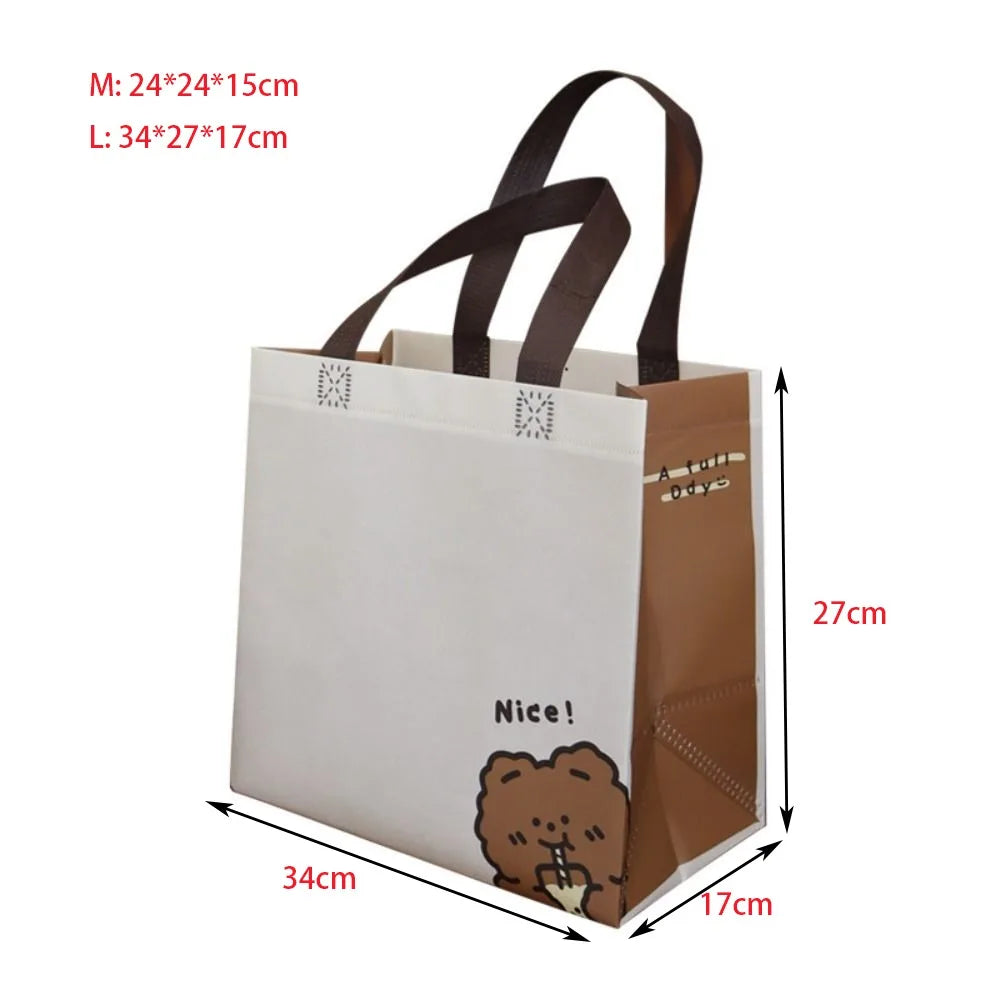 Hot Sale Non-woven Fabric Shopping Bag Trendy Casual Handbag Large Capacity Waterproof Underarm Bag Lady