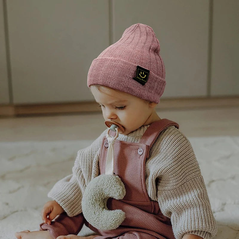 Gorro de Color sólido para bebés y niñas, gorro tejido suave para niños de 0 a 3 años, gorro cálido a prueba de viento para recién nacidos, otoño e invierno, 2022