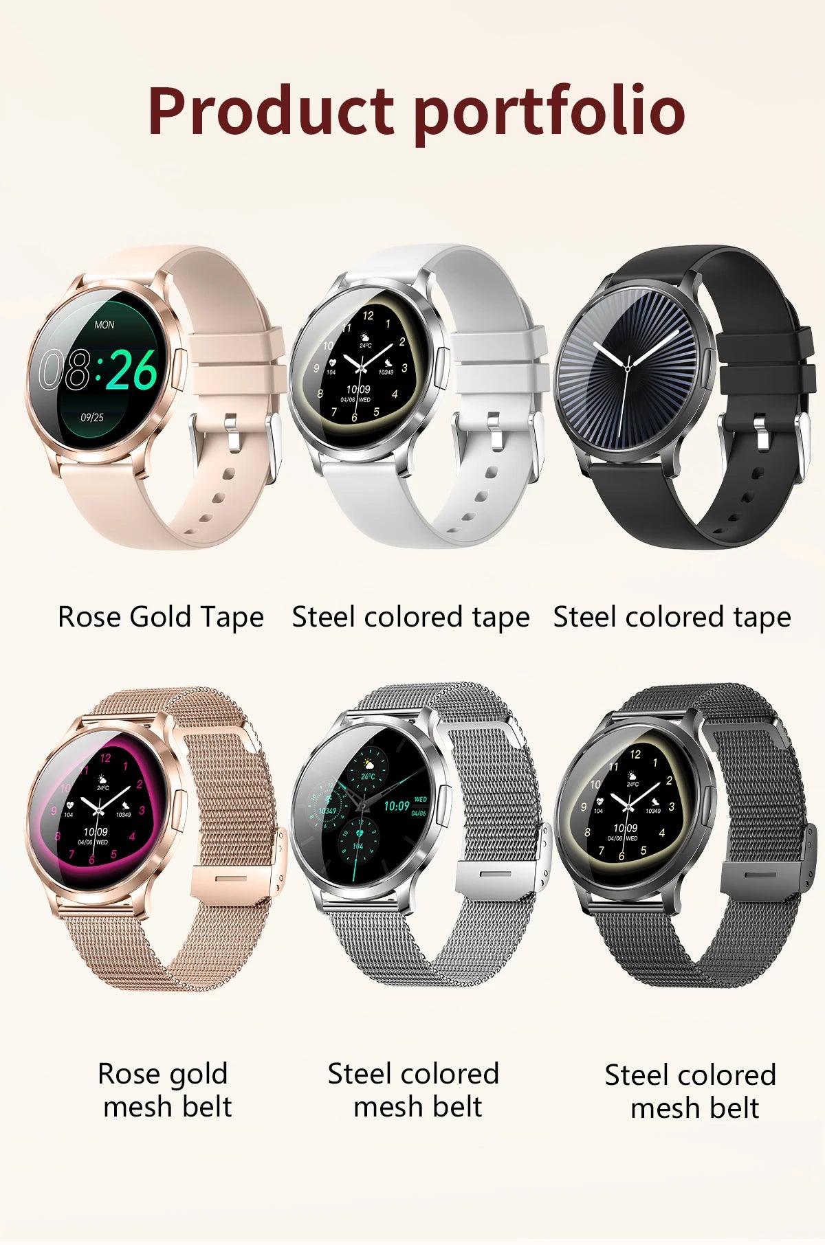 202 6New Smart Watch For Women 466*466 AMOLED Display Voice Call Sport Fitness Health Watches DIY Custom Dial Smartwatch Ladies
