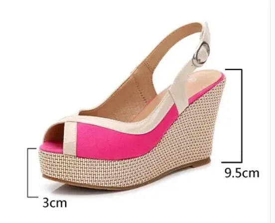 Size 33-40 Summer High Heel Wedges Sandals Female Peep Toe Leisure Platform Sandals Women Shoes