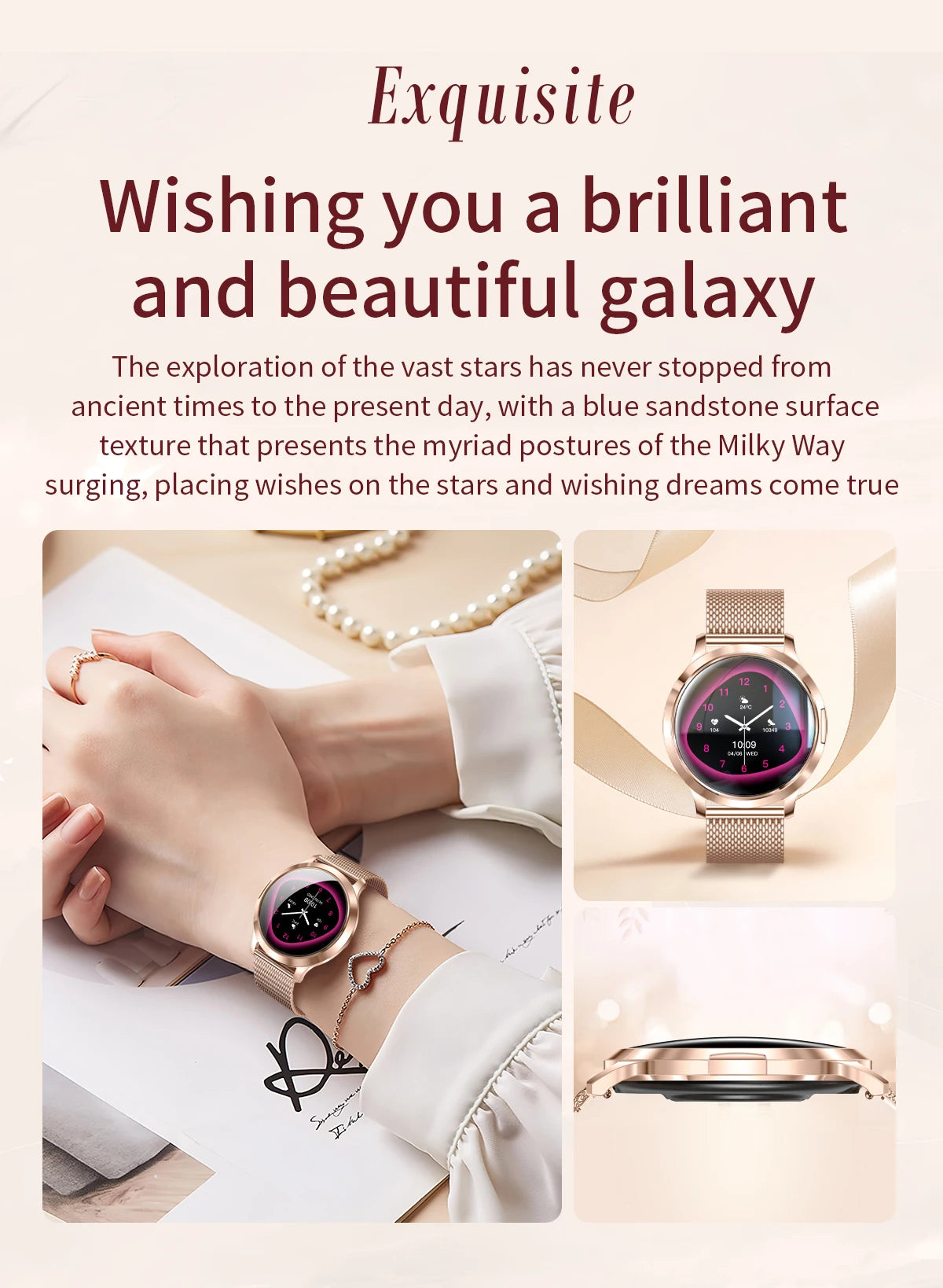 2026New Smart Watch 1.32”AMOLED Ultra-thin Display 100+Sports modes Blood Pressure Waterproof Bluetooth call Bracelet Women Gift