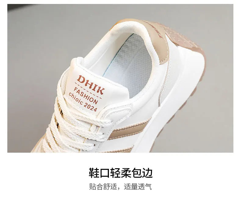 2026 Summer Thick-Soled Women Shoes Height-Increasing Women Sneakers Casual Skate Shoes Lace-Up Sports Running Shoes for Women