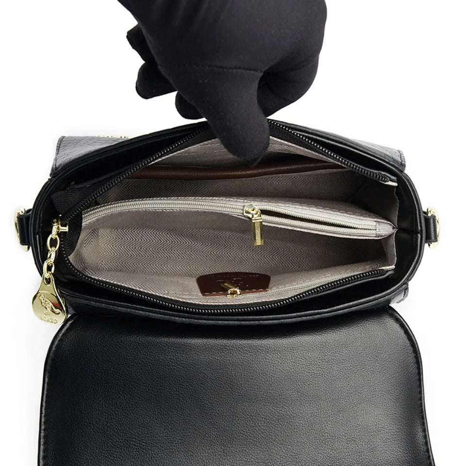Premium Leather Crossbody Bags for Women Female Shoulder Messenger Bags Luxury Designer Handbags and Purses