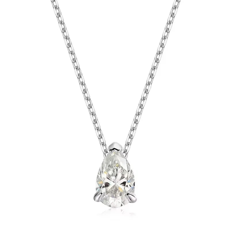 Smyoue 1-4CT Pear Cut Full Moissanite Jewelry Sets for Women Wedding Party Bride Female Sets Lab Diamond S925 Sterling Silver