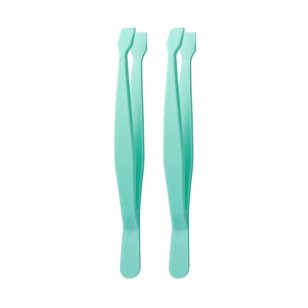 Flat Head Eyelash Tweezers for DIY Cluster Lashes, Anti-Adhesive Lash Applicator Tool, Safe Makeup Tool for Beginners