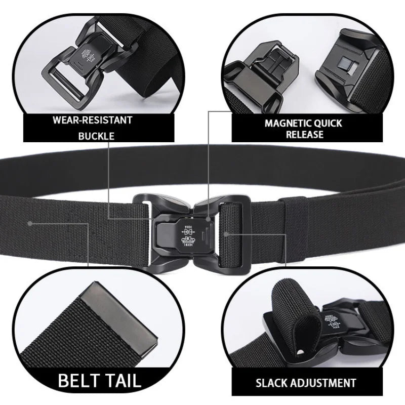 Classic Design Fashion Matching Essentials Tactical Quick Release Snap Snap Elastic Leisure Outdoor Training Belt