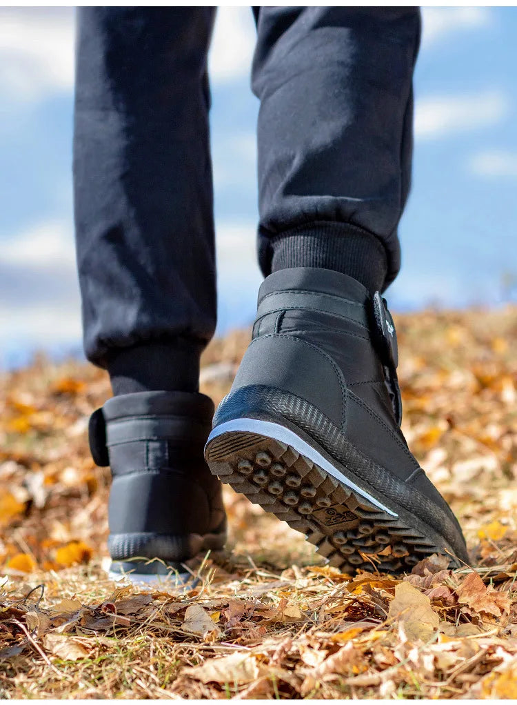 -40°C Winter Thicken Warm Men's Snow Boots Outdoor Waterproof Comfort Cotton Shoes Cold Resistant Non-slip Platform Ankle Boots