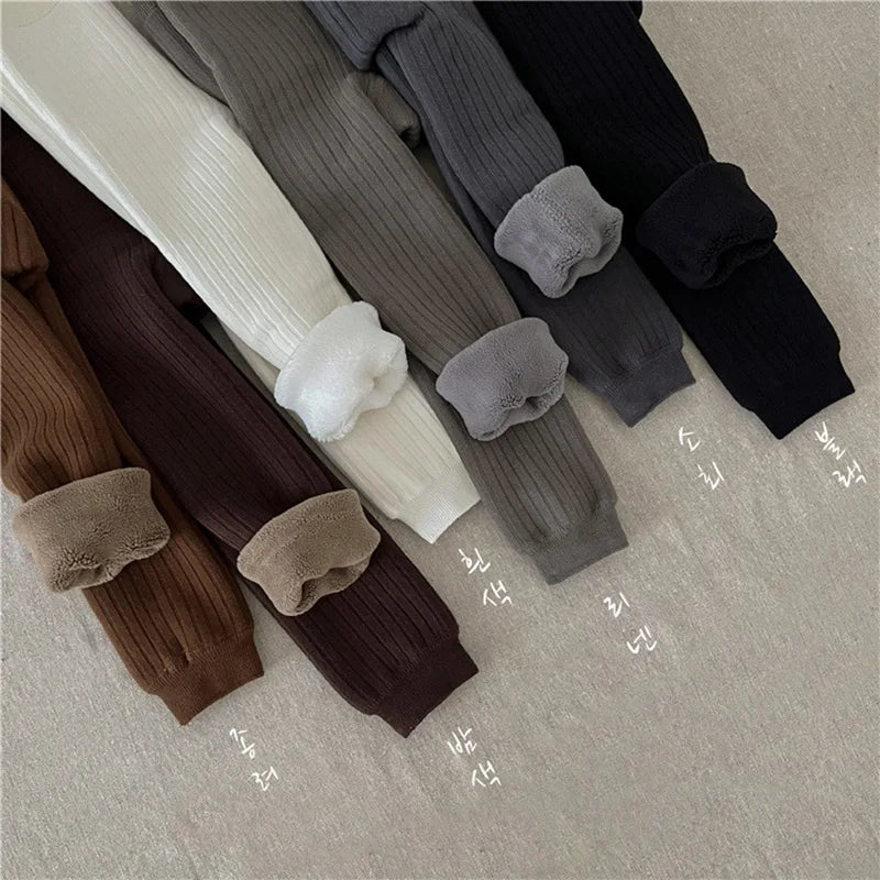 MILANCEL 2026 Winter Girls Pants Warm Plush And Thicken Leggings 6 Colors Children Leggings