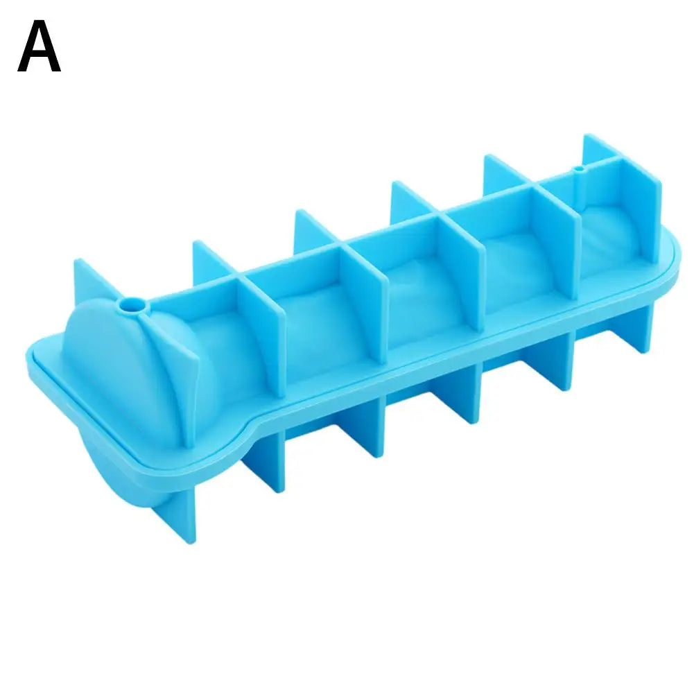 Food Grade Silicone Ice Cube Mold with One‑Press Storage Box Whiskey Ice Cube Maker for Home Bar Kitchen Tools