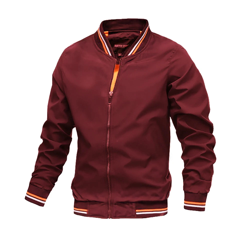 2026 Spring/Autumn New Men Fashion Casual Stand Up Collar Zipper Jacket Outdoor Leisure Sports Comfortable Simple Coat