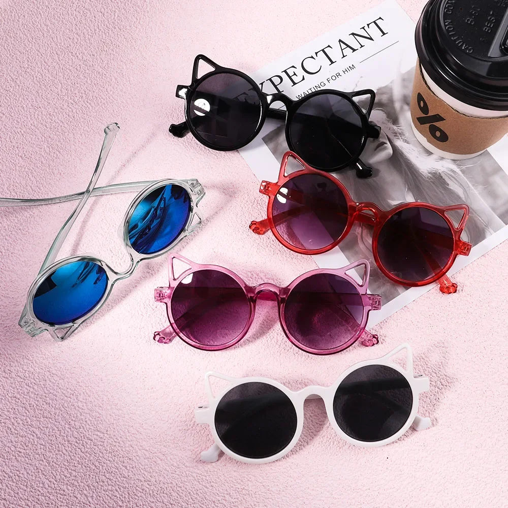 New Vintage Sun Flower Cute Kids Sunglasses for Boy Girls Toddler Lovely Baby UV Protection Sun Glasses Children Accessories