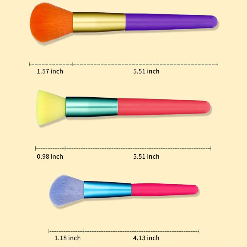 Makeup Brushes 15Pcs Colourful Makeup Brush Set Foundation Contour Blush Concealers Eye Shadow Blending Make Up Brush Kit