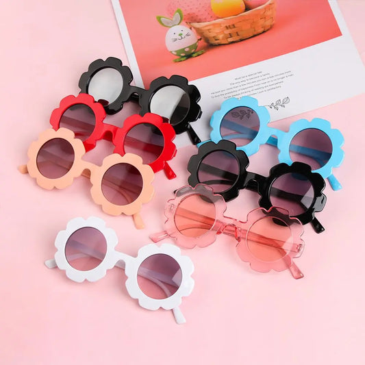 2024 New Sun Flower Round Cute kids sunglasses UV400 for Boy girls toddler Lovely baby sun glasses Children Oculos de sol