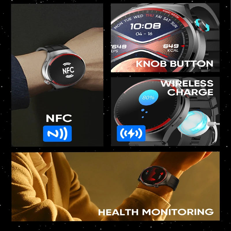 2026 New Smart Watch AMOLED HD Full Touch Circular Screen NFC 1.43-inch 466 * 466 GPS Sports Health Monitoring Smart Call Watch