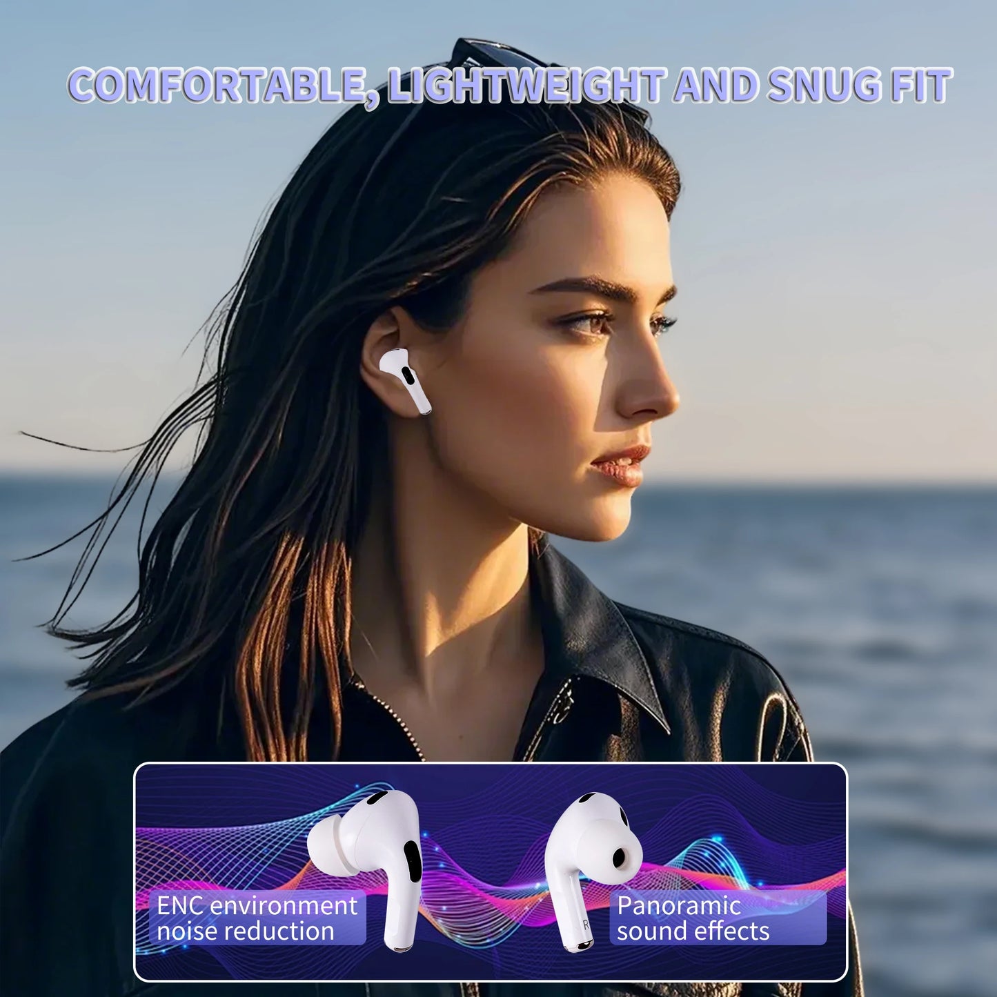 Large Screen Touch Earphone Large Battery Multiple Function In Ear Style Headphone Flashlight Power Bank Headphone Music Game