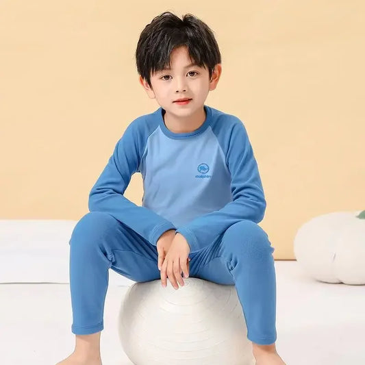 Kids Thermal Underwear Sets Baby Girl Winter Warm Seamless Pajamas For Children Boys Sleepwear Toddler Kid Clothes Set Outfit