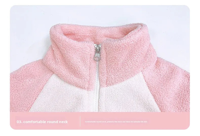 2026 New Girls Jackets Autumn Coat Winter Thermal Fleece Jacket for Children 1-10Yrs Kids Coats Warm Korean Outerwear