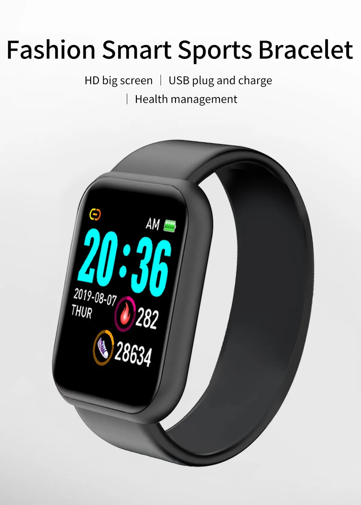 Smart Bracelet Smart Watches Men Women Gifts Sports Blue Tooth Band Heart Rate Blood Pressure Fitness Tracker For Android IOS