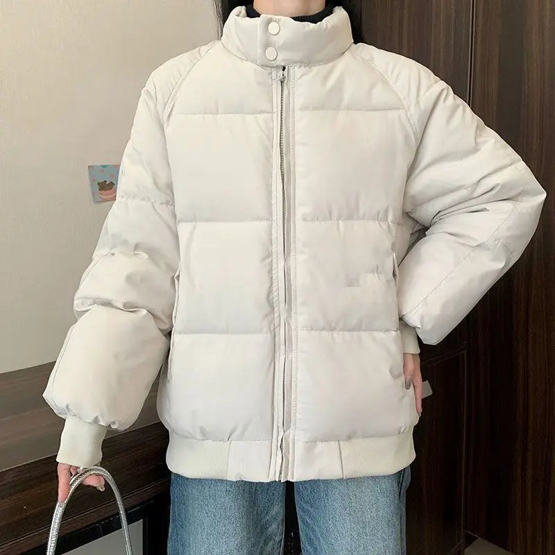 Down Cotton Jacket for Girls Winter Clothes 2025 New Loose Thickened Cotton Jacket Warm Cotton Jacket