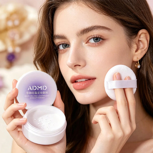 Lightweight Setting Powder, Waterproof and Sweat Resistant, Long-Lasting, Refreshing and Oil Controlling, Natural Makeup Effect